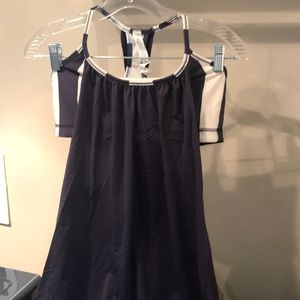 Navy & white lulu tank. Size 10